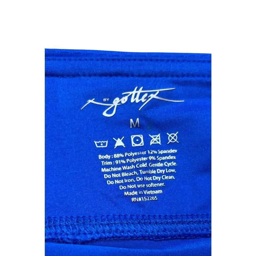 New X By Gottex Blue Tennis Skort Size Medium Ruffles Pickleball Golf Athleisure